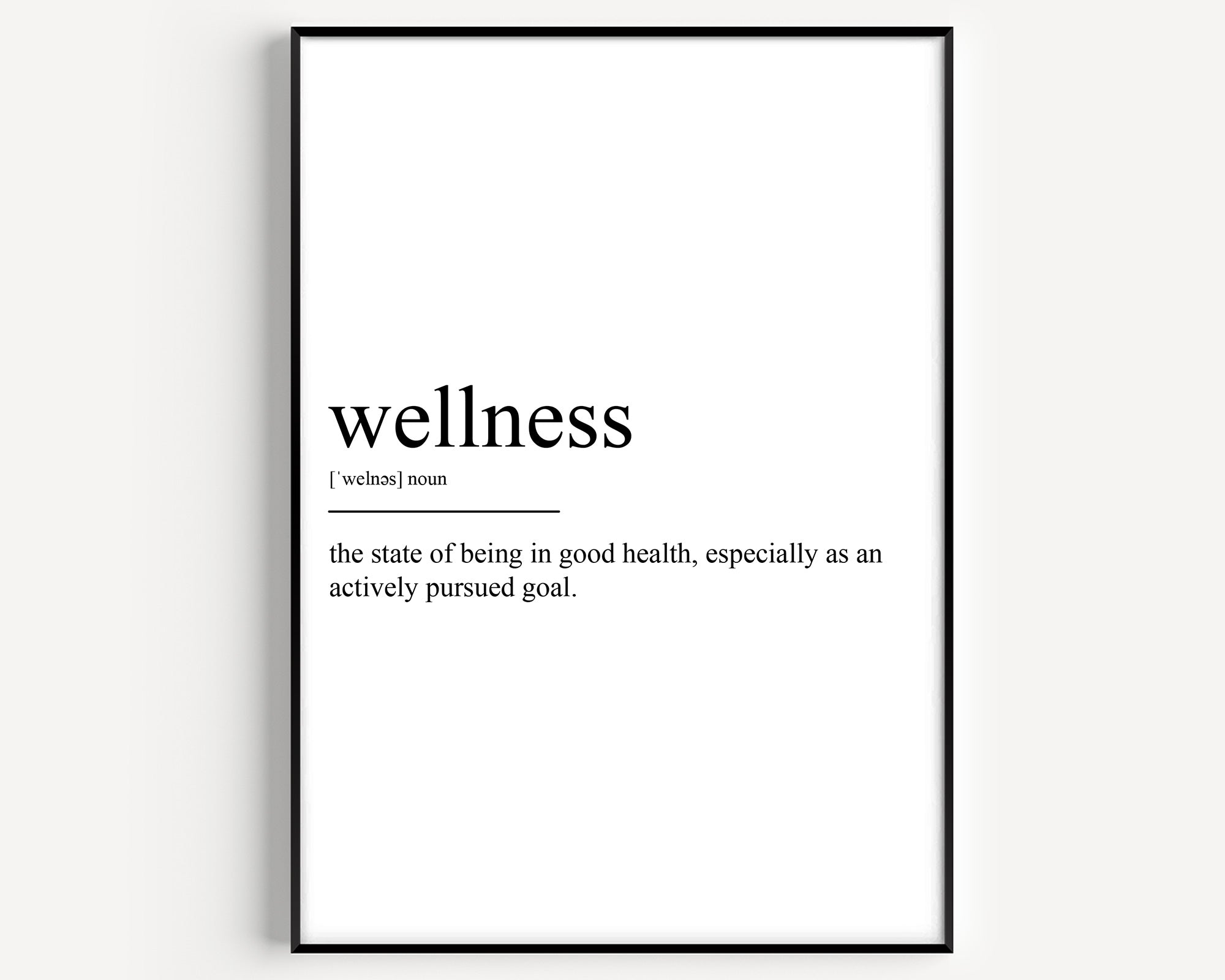 Wellness Definition Print - Magic Posters