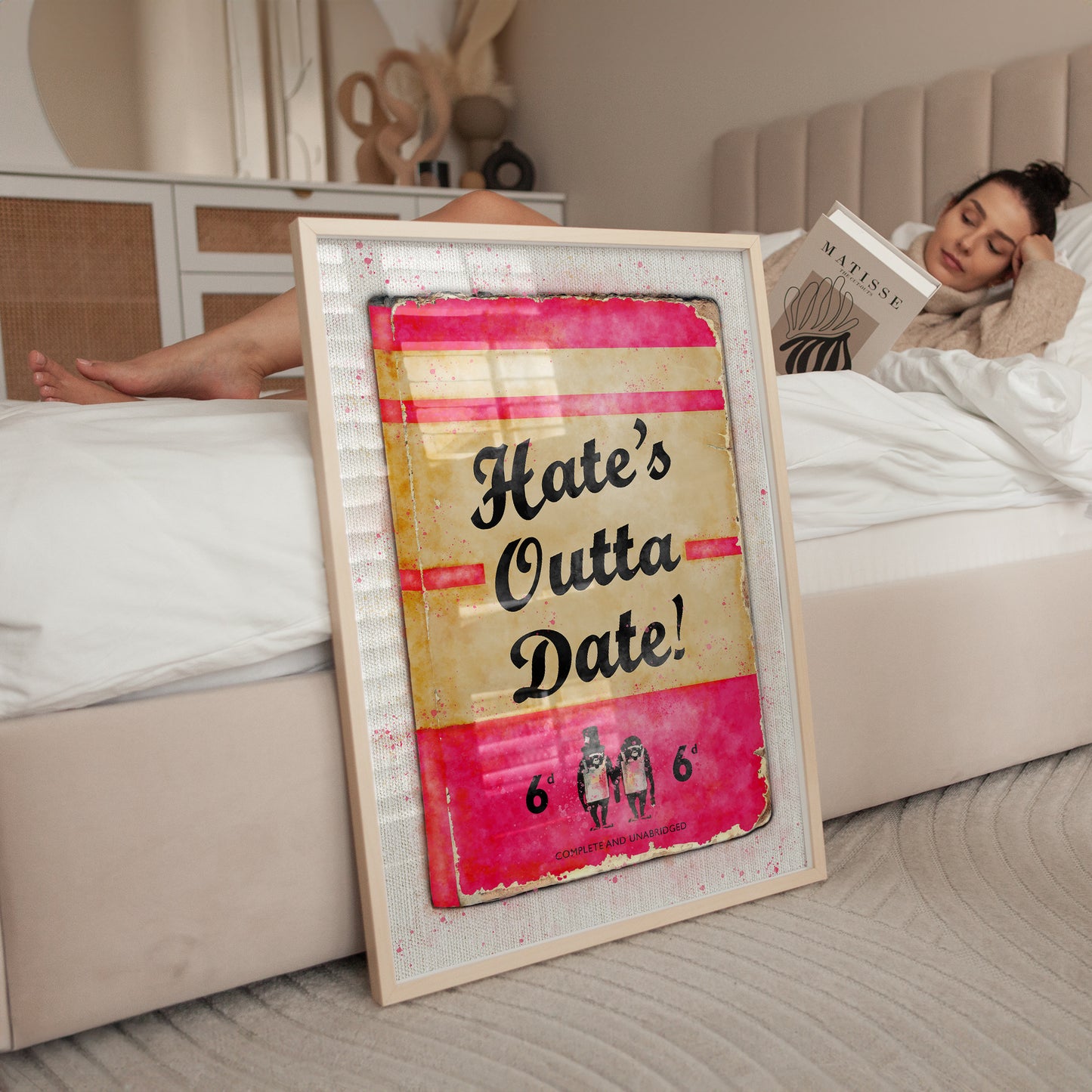 Personalised Hate's Outta Date Book Cover Art Print - Magic Posters