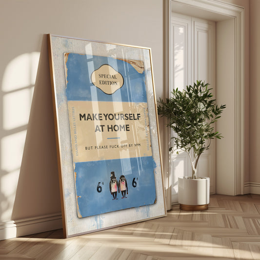 Personalised Book Cover Art Print (Light Blue) - Magic Posters