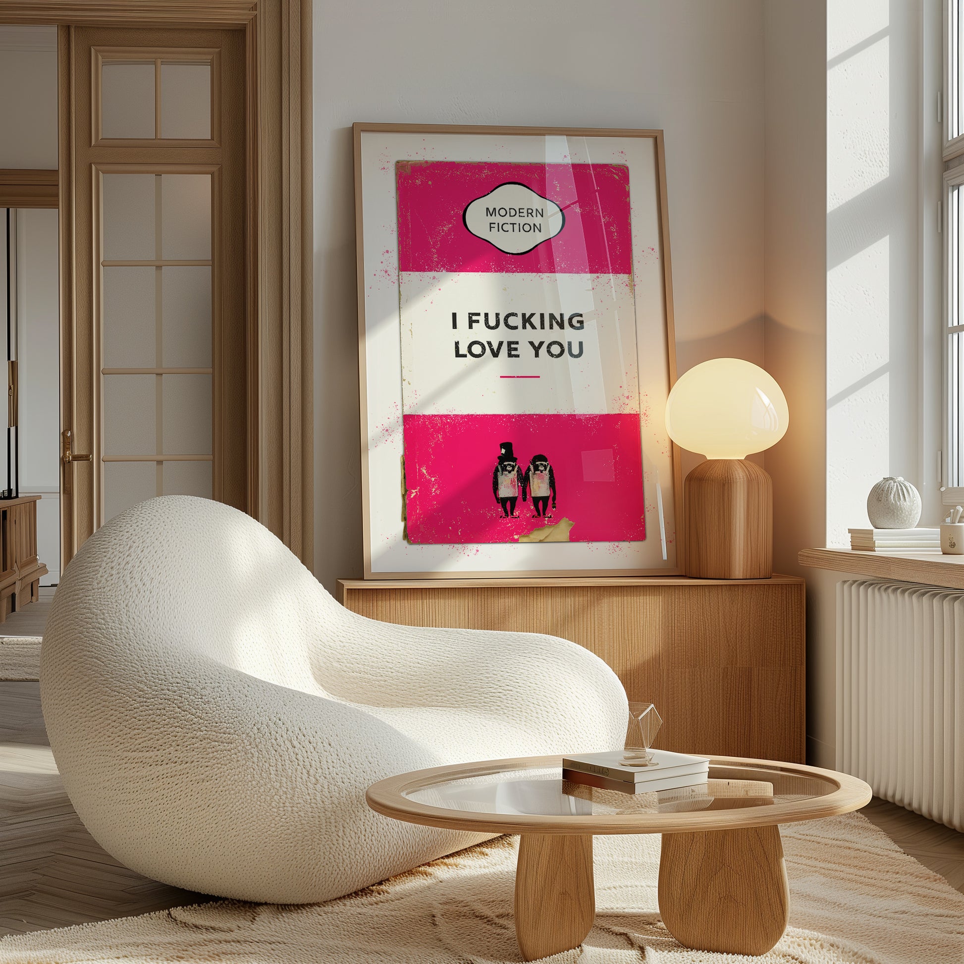 Personalised I Fucking Love You Book Cover Art Print - Magic Posters