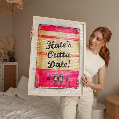 Personalised Hate's Outta Date Book Cover Art Print - Magic Posters