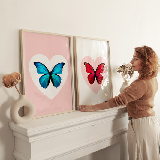 Personalised Butterfly Heart Print - Magic Posters