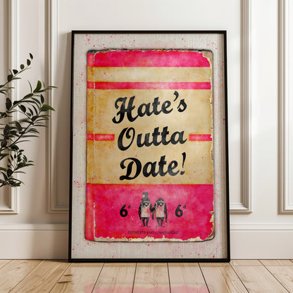 Personalised Hate's Outta Date Book Cover Art Print - Magic Posters