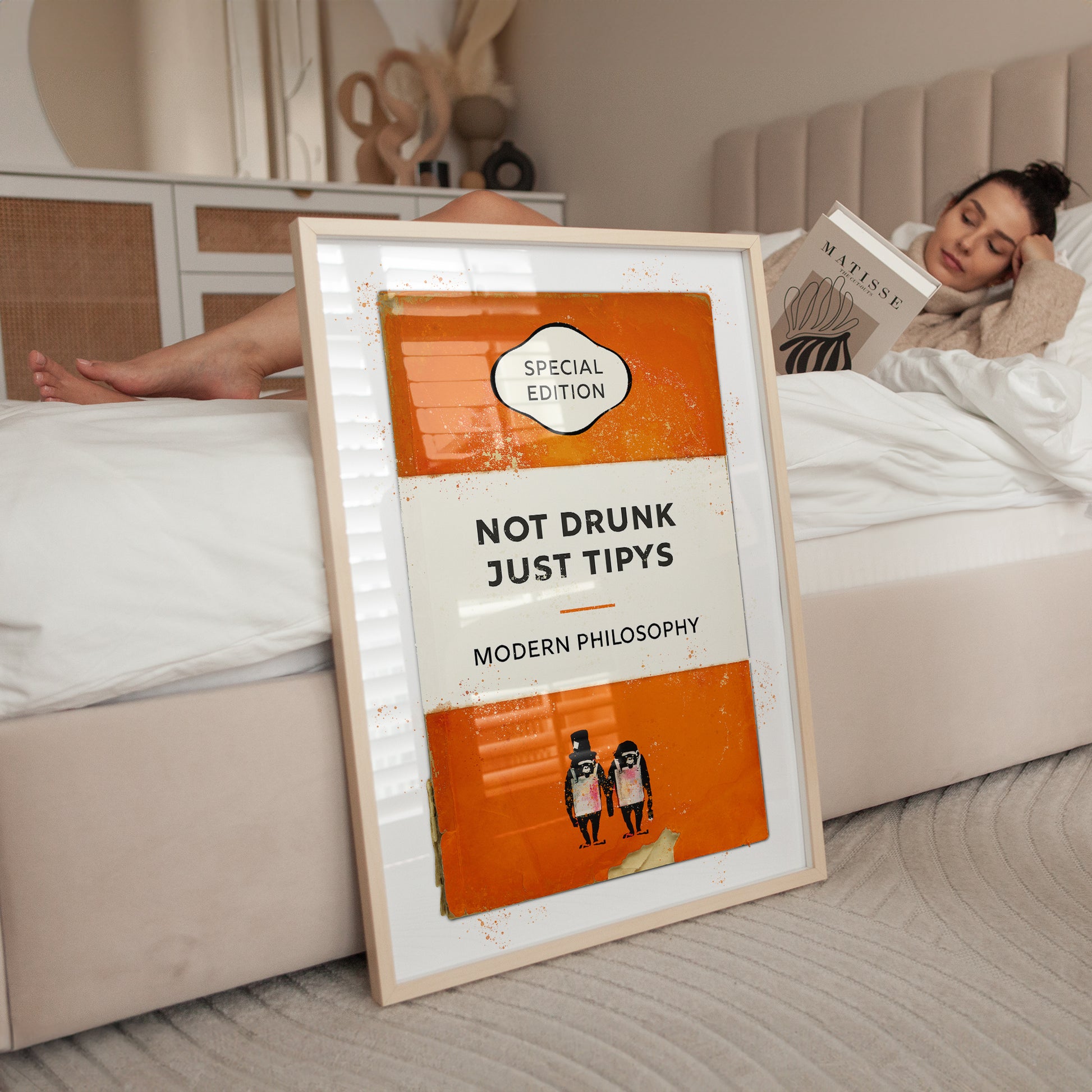 Personalised Not Drunk Just Typys Book Cover Art Print - Magic Posters