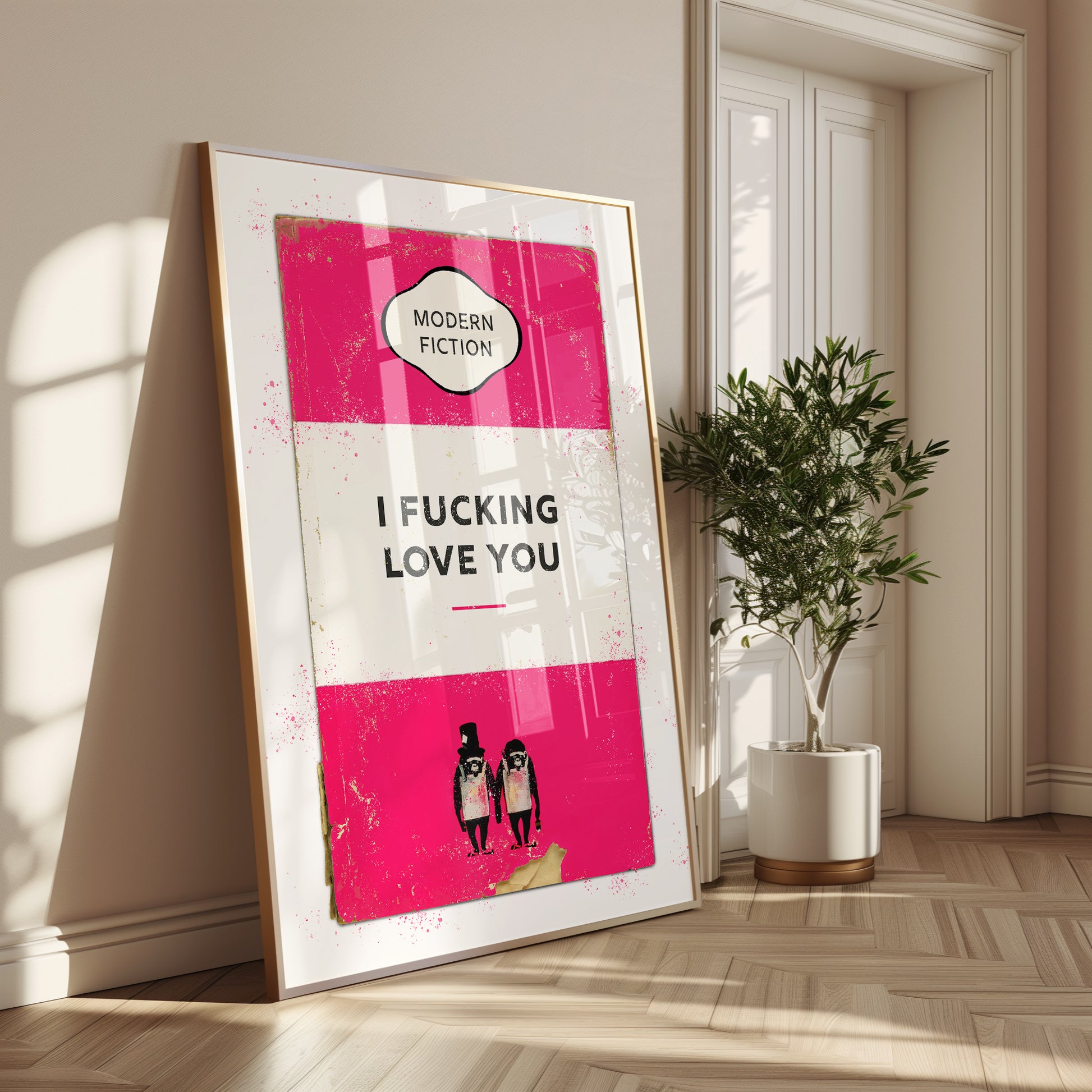 Personalised I Fucking Love You Book Cover Art Print - Magic Posters