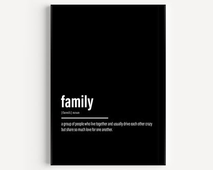 Family Definition Print V3 - Magic Posters