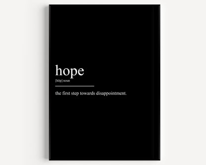 Hope Definition Print - Version 3 - Magic Posters