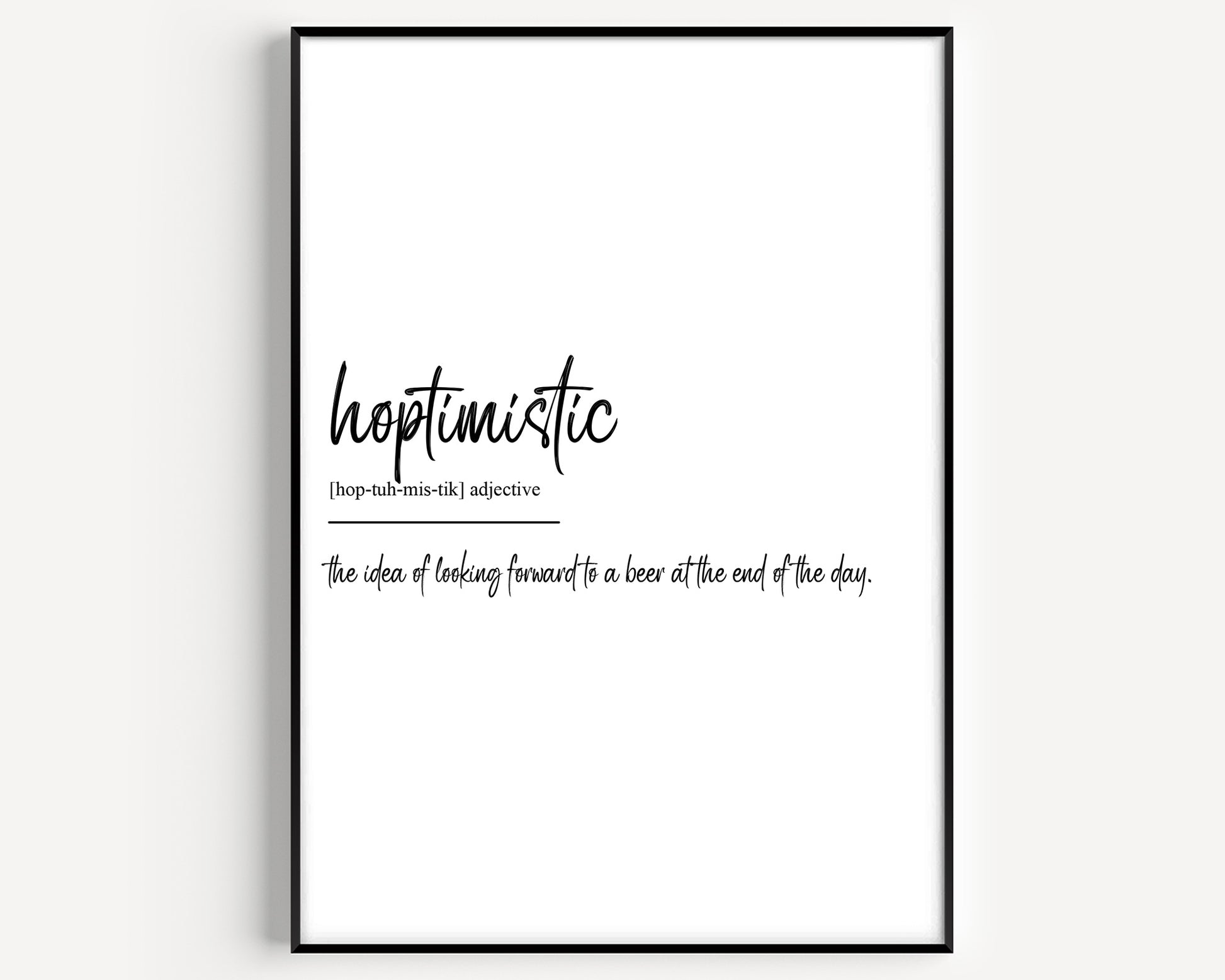 Hoptimistic Definition Print - Version 2 - Magic Posters