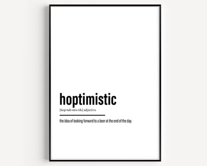 Hoptimistic Definition Print - Version 2 - Magic Posters