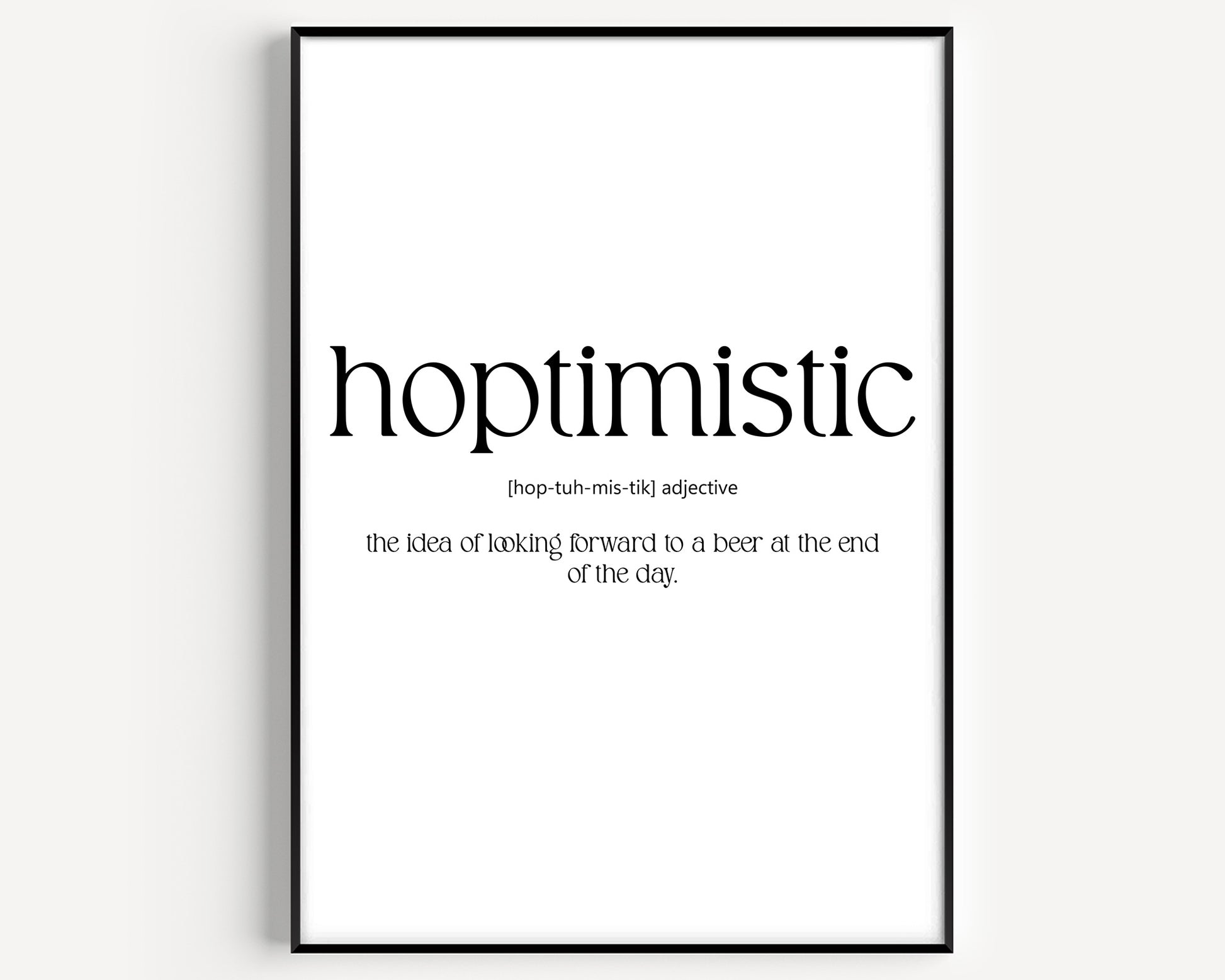 Hoptimistic Definition Print - Version 2 - Magic Posters