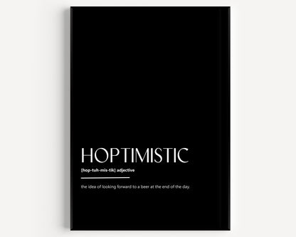 Hoptimistic Definition Print - Version 2 - Magic Posters