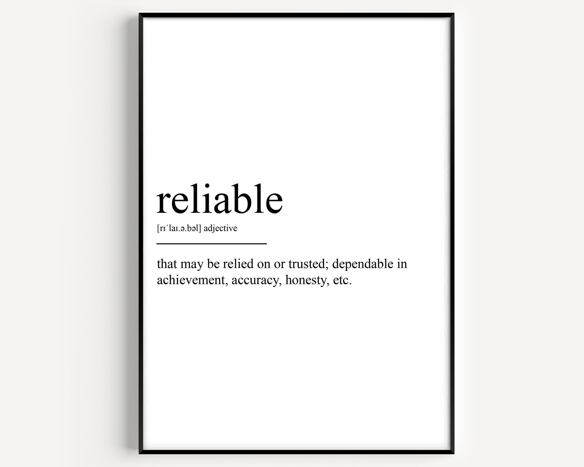 Reliable Definition Print V2 - Magic Posters