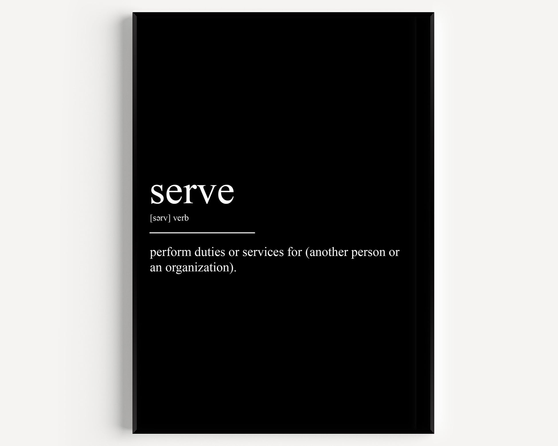 Serve Definition Print - Magic Posters