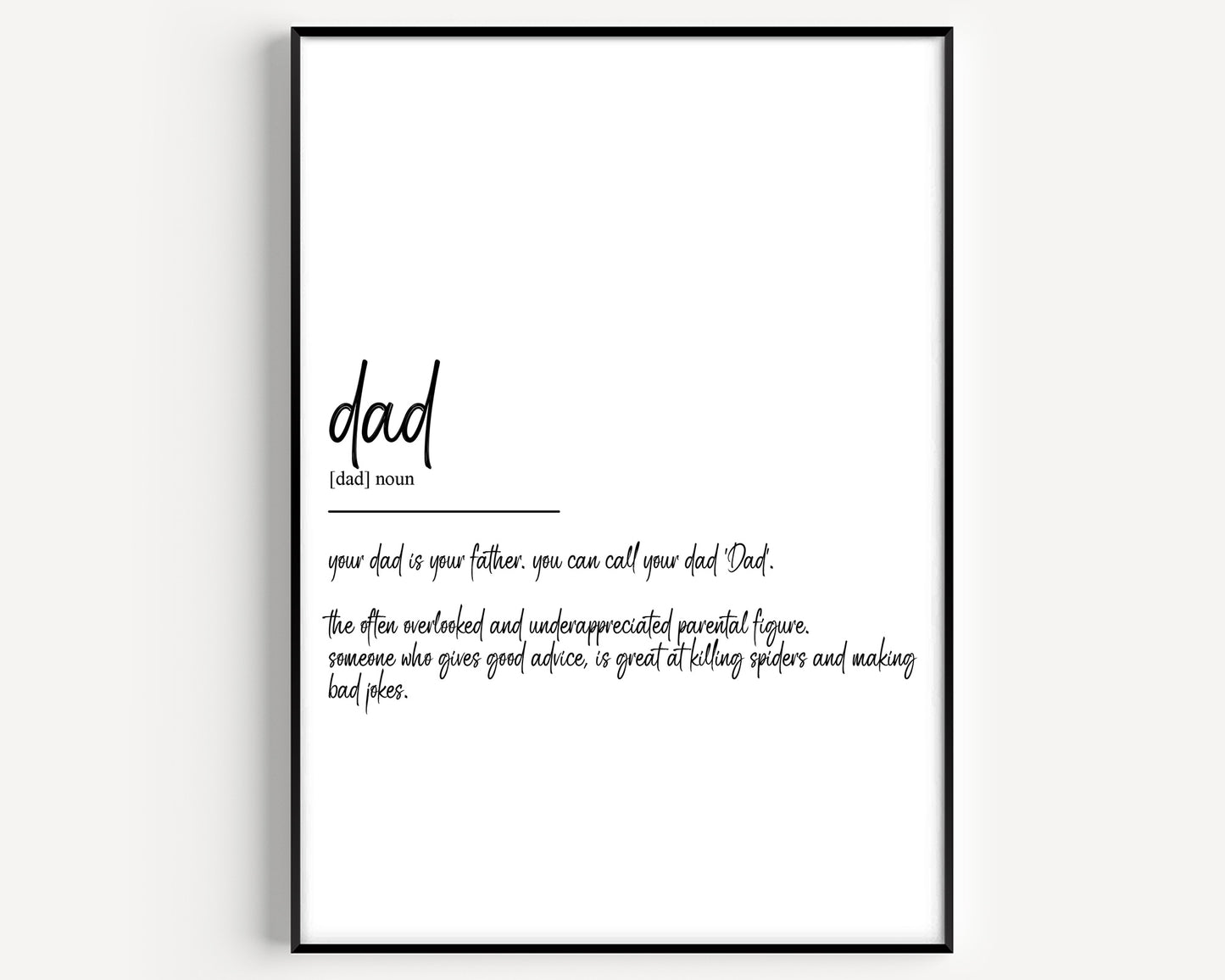 Dad Definition Print - Magic Posters