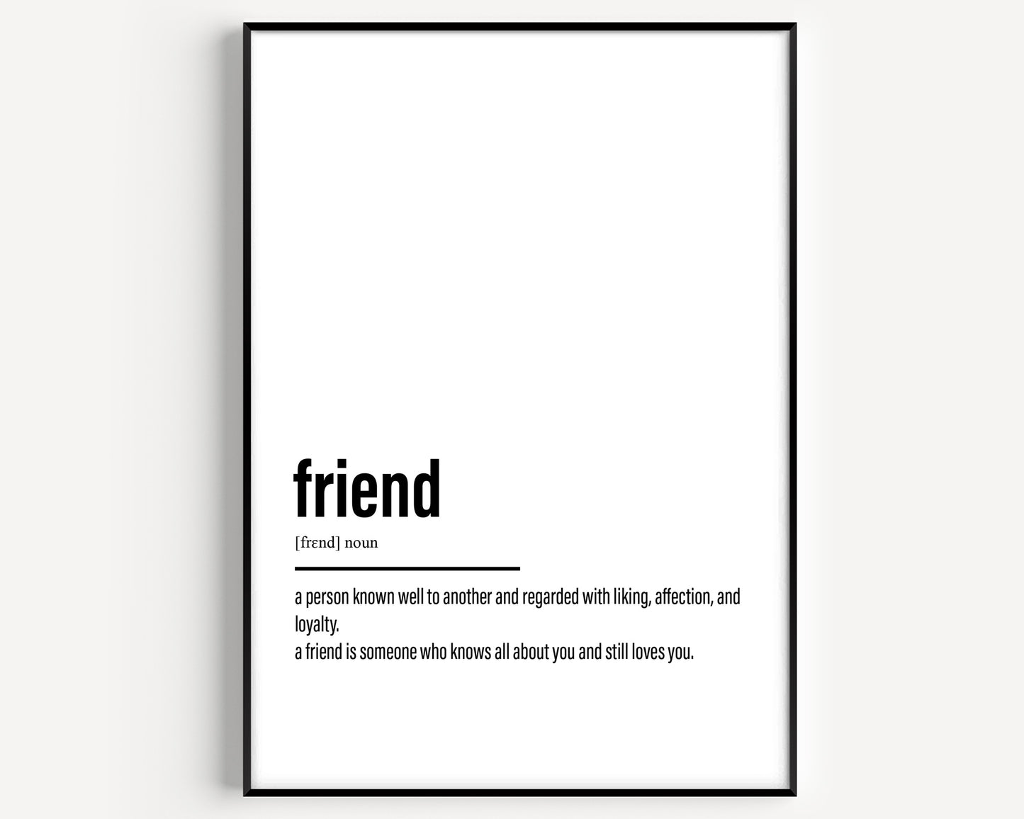 Friend Definition Print - Magic Posters