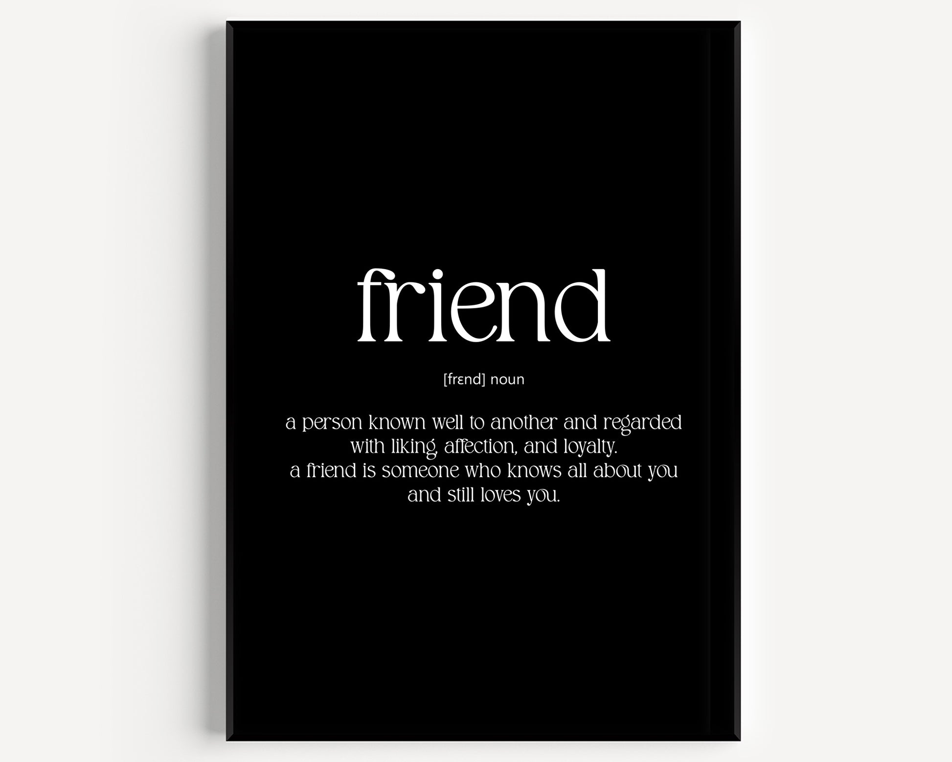 Friend Definition Print - Magic Posters