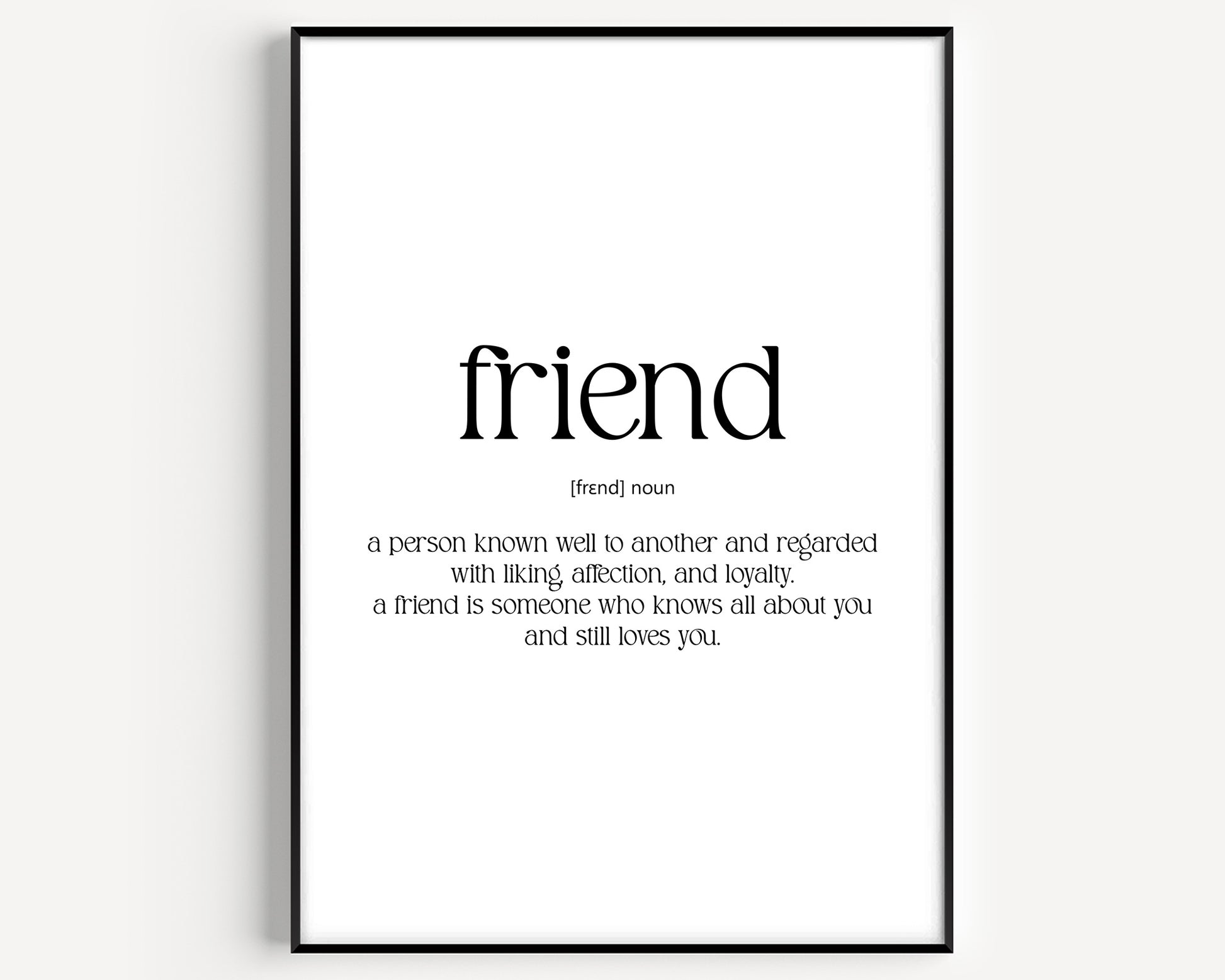 Friend Definition Print - Magic Posters