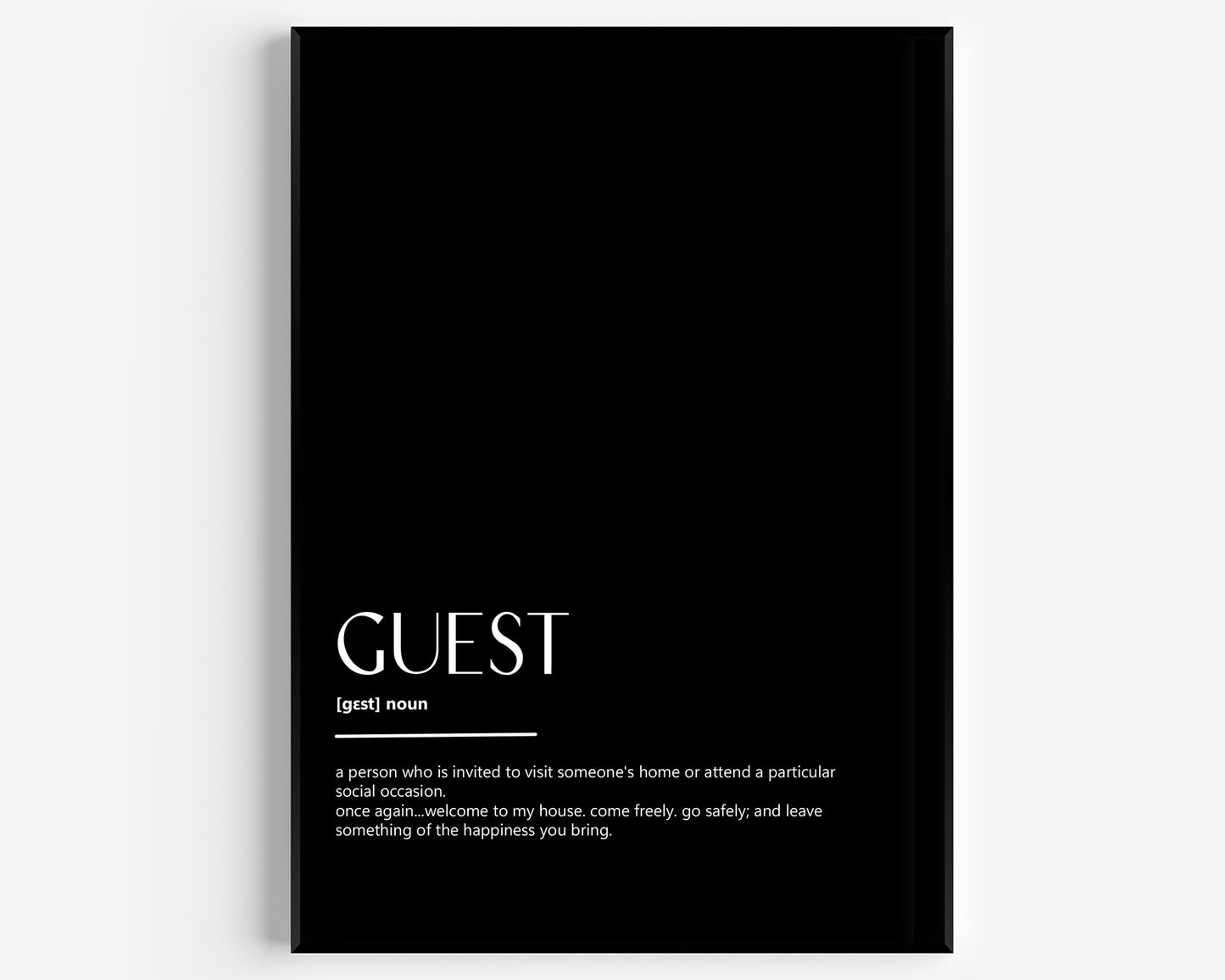 Guest Definition Print - Magic Posters