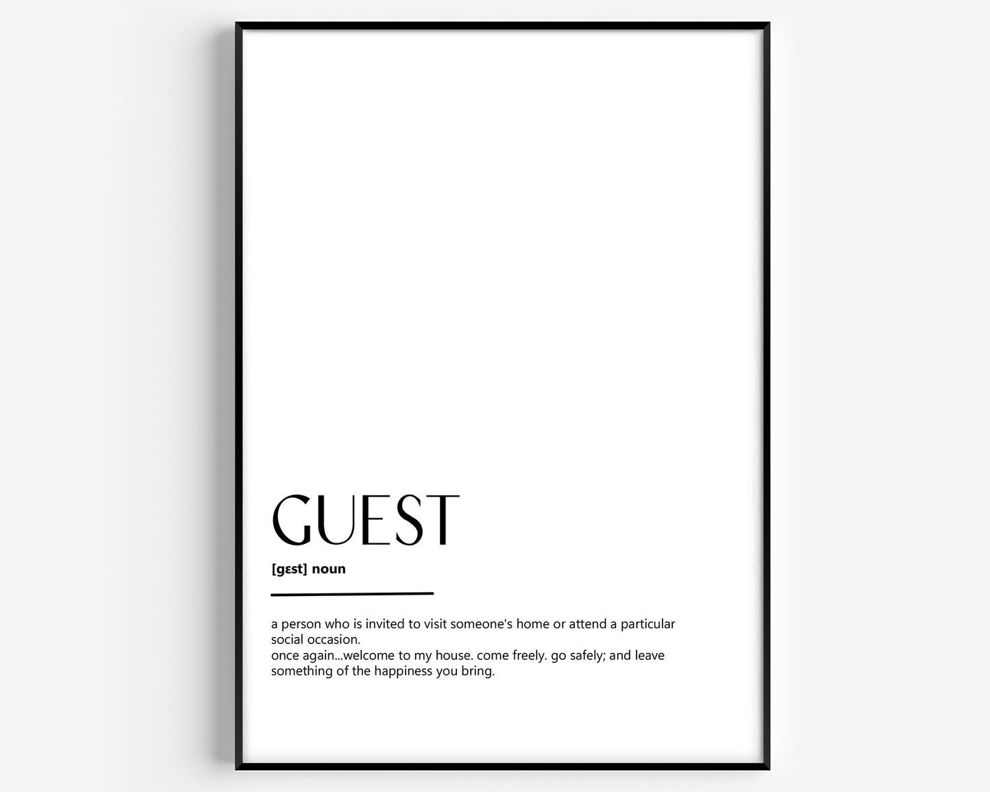 Guest Definition Print - Magic Posters