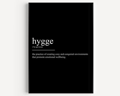 Hygge Definition Print - Magic Posters