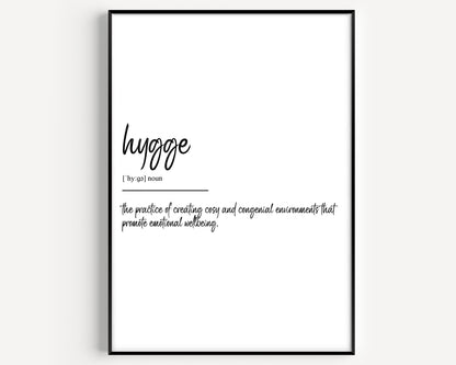 Hygge Definition Print - Magic Posters