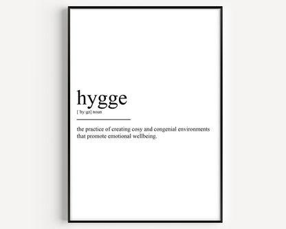 Hygge Definition Print - Magic Posters