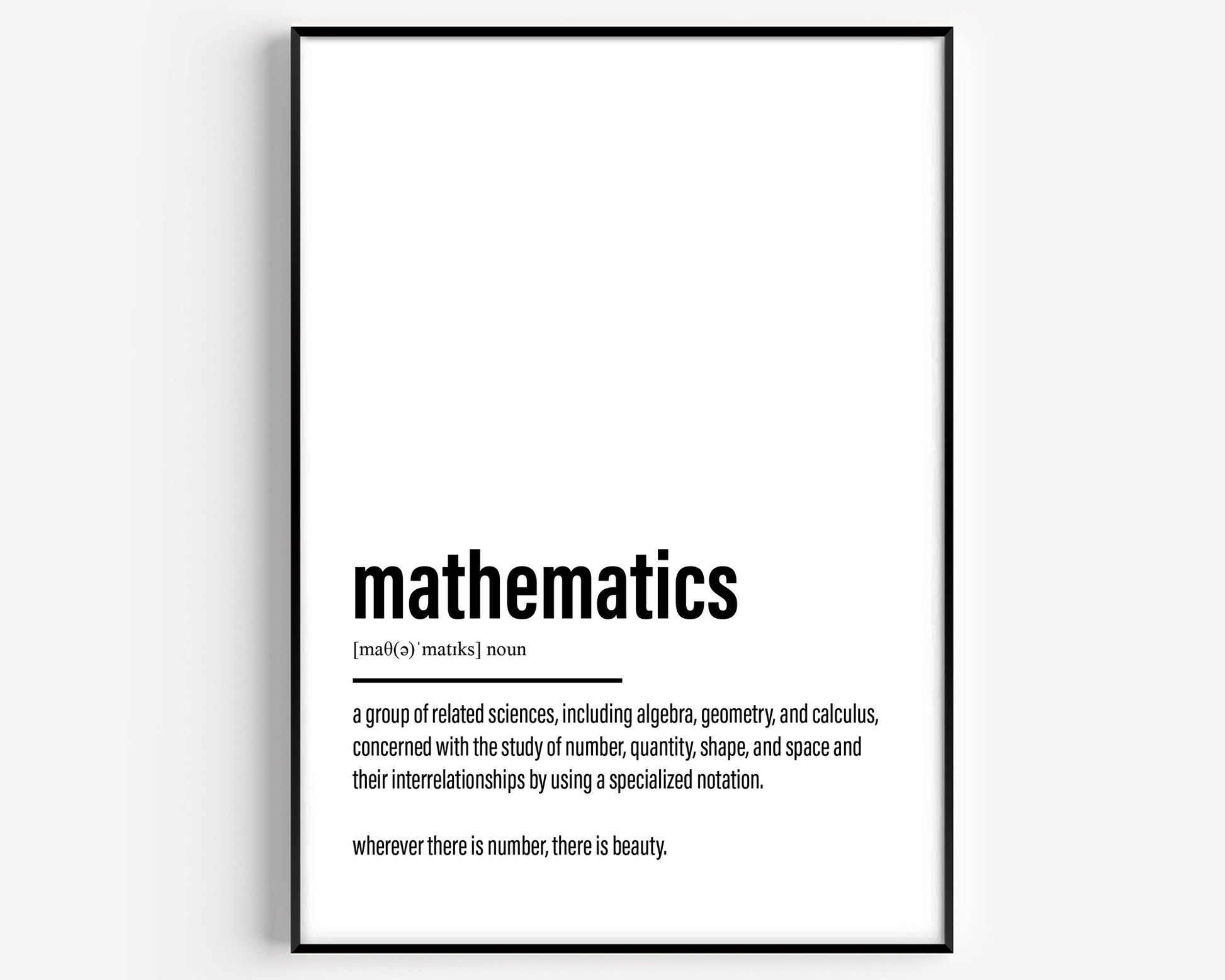 Mathematics Definition Print - Magic Posters