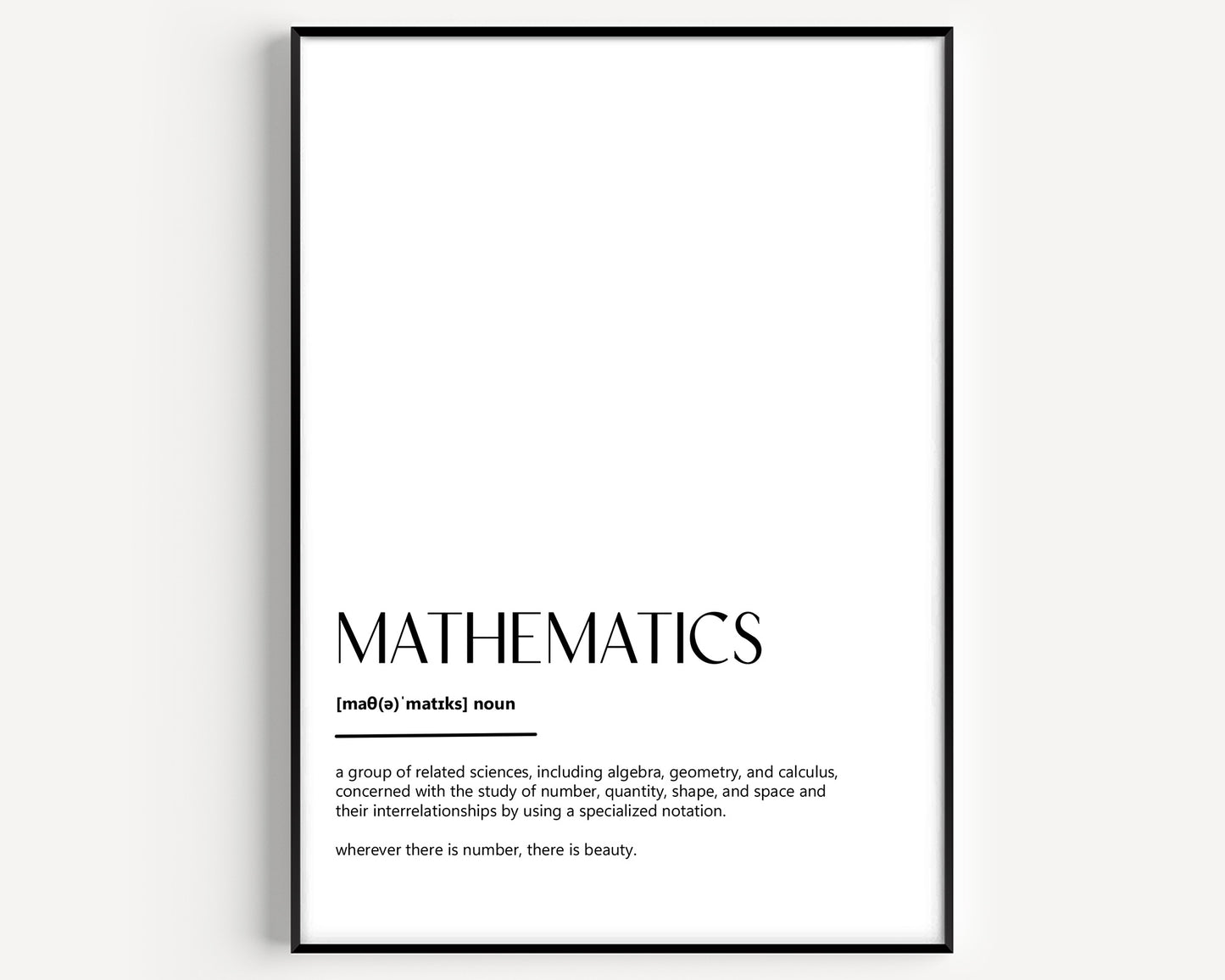 Mathematics Definition Print - Magic Posters