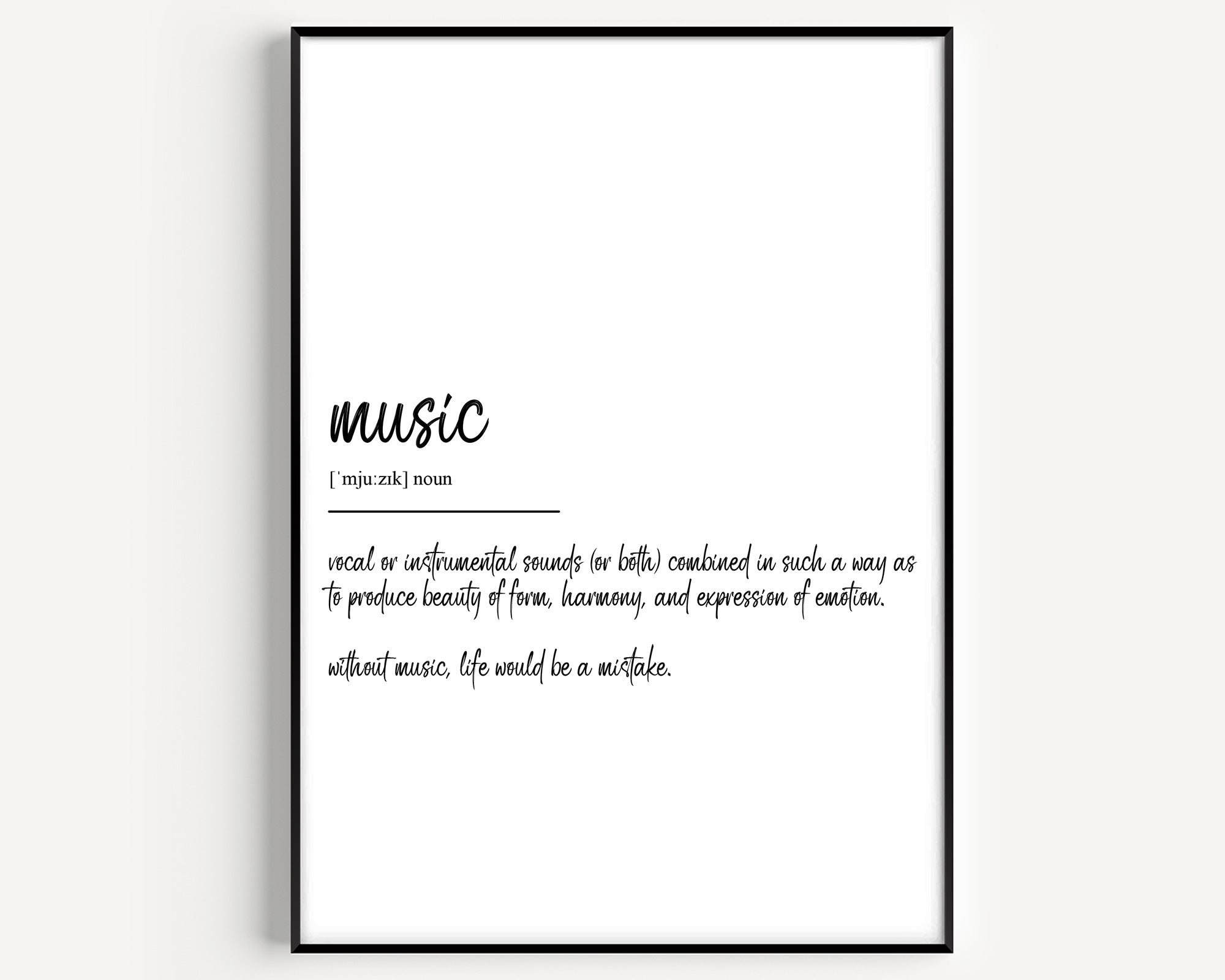 Music Definition Print – Magic Posters