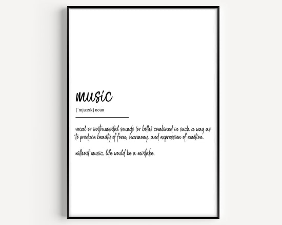 Music Definition Print – Magic Posters