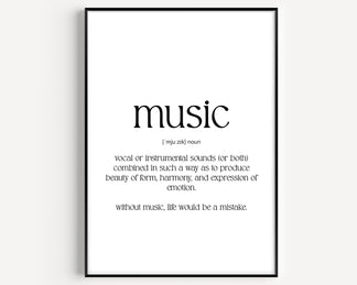 Music Definition Print – Magic Posters