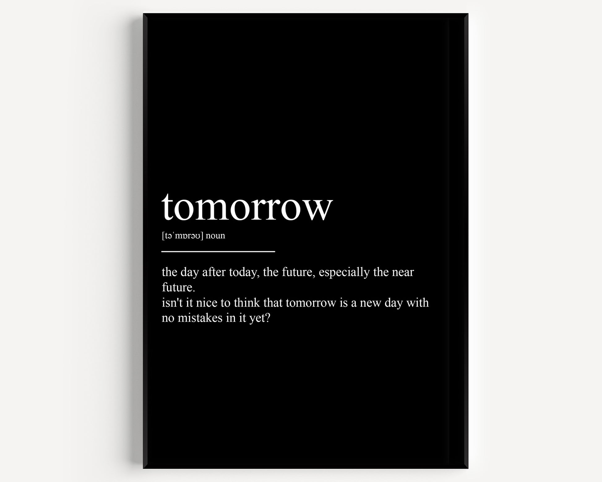 Tomorrow Definition Print - Magic Posters