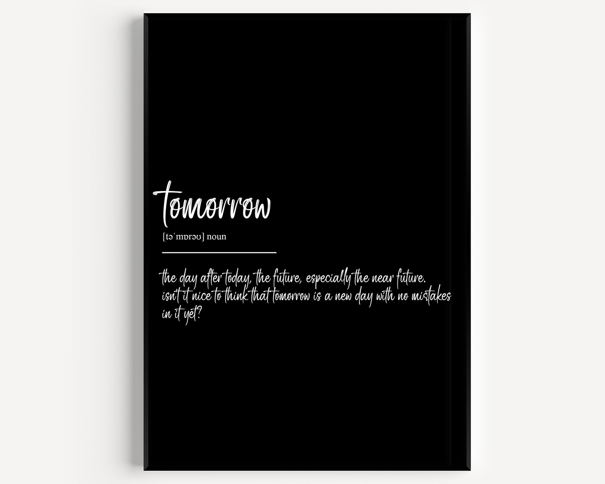 Tomorrow Definition Print - Magic Posters