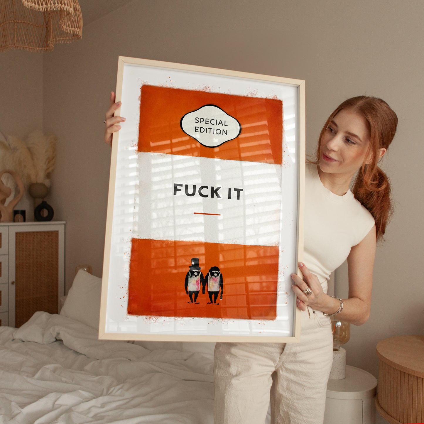 Personalised Watercolour Fuck It Book Cover Art Print - Magic Posters