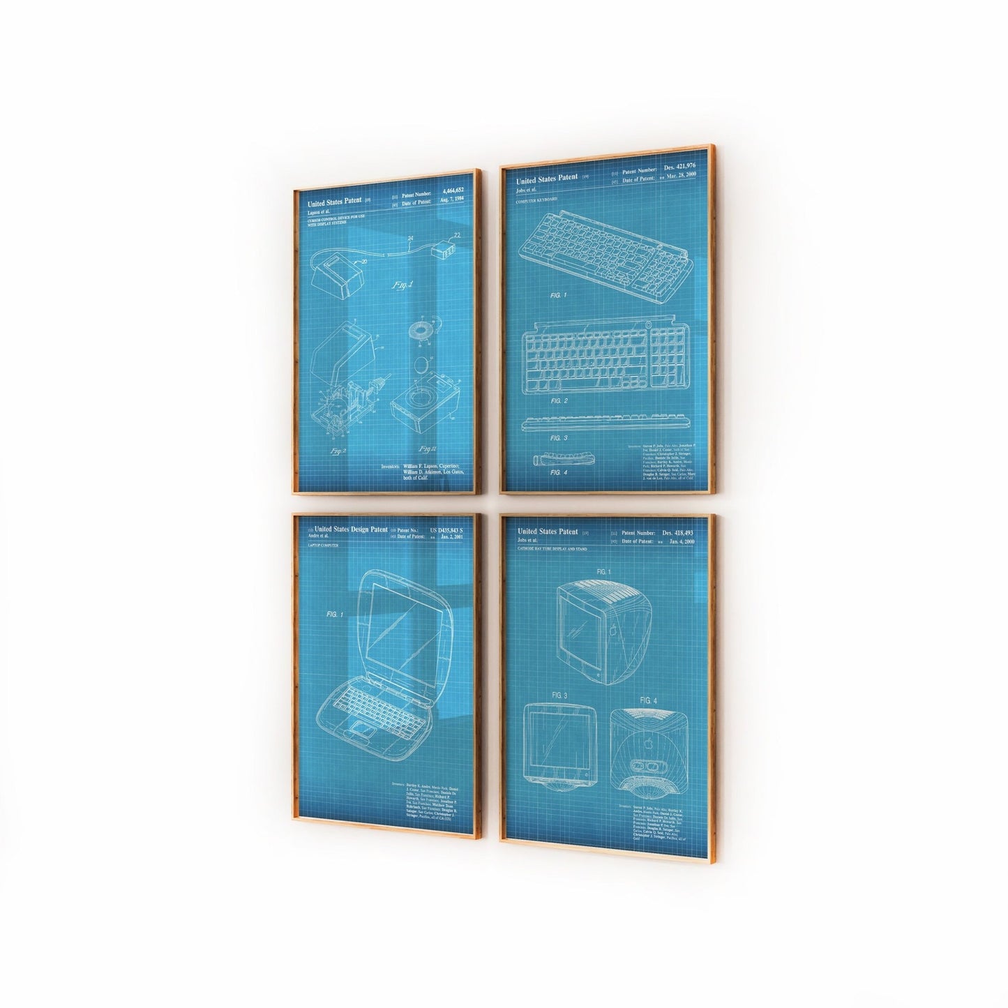 Apple Computer Set Of 4 Patent Prints - Magic Posters