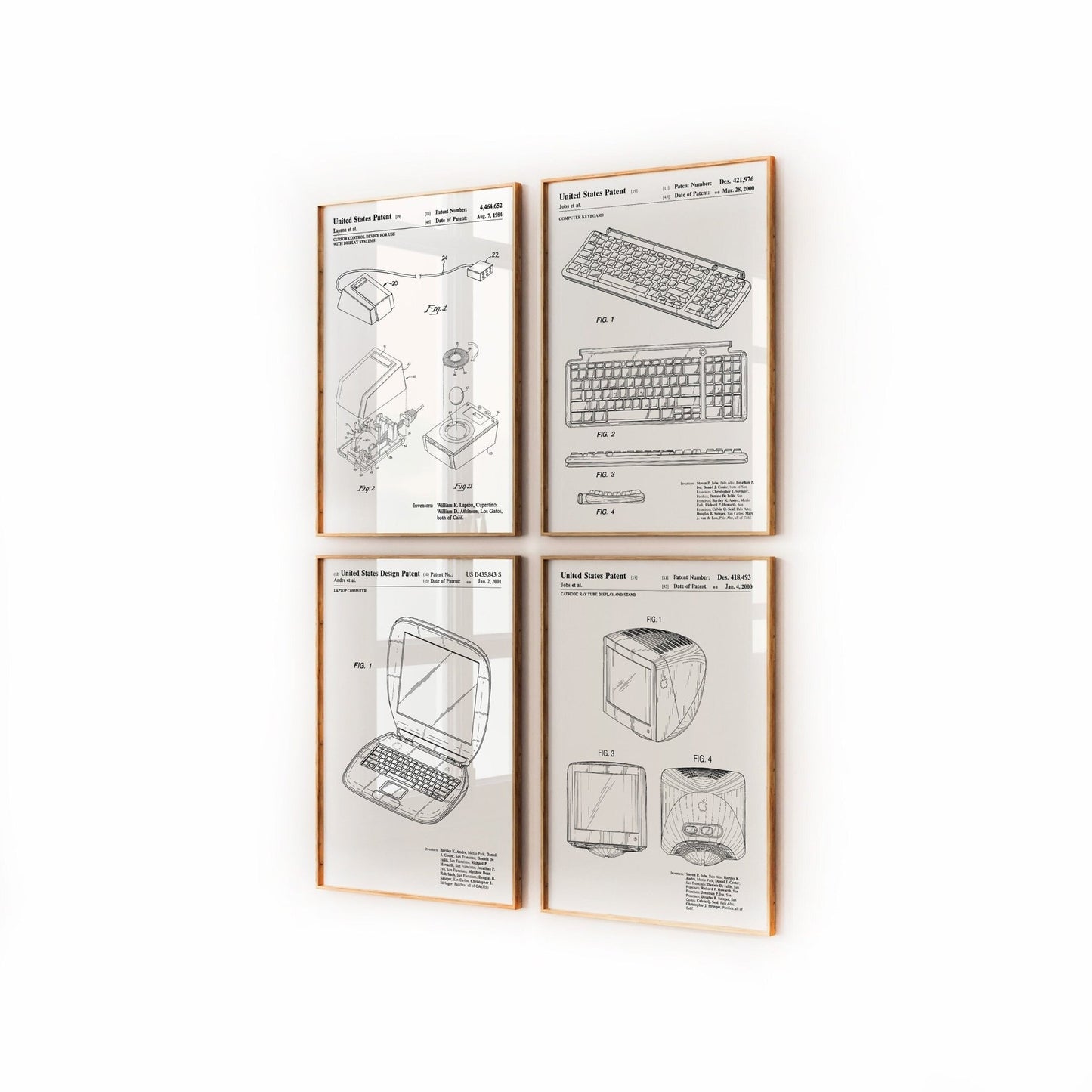 Apple Computer Set Of 4 Patent Prints - Magic Posters