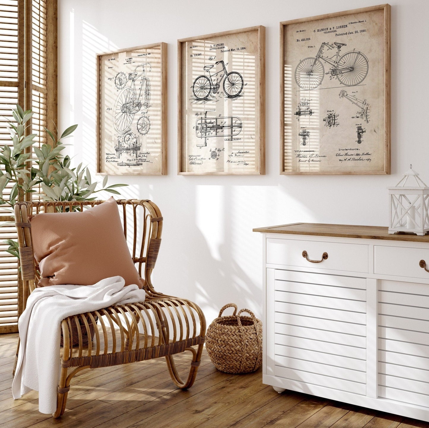 Bicycle Set Of 3 Patent Prints - Magic Posters