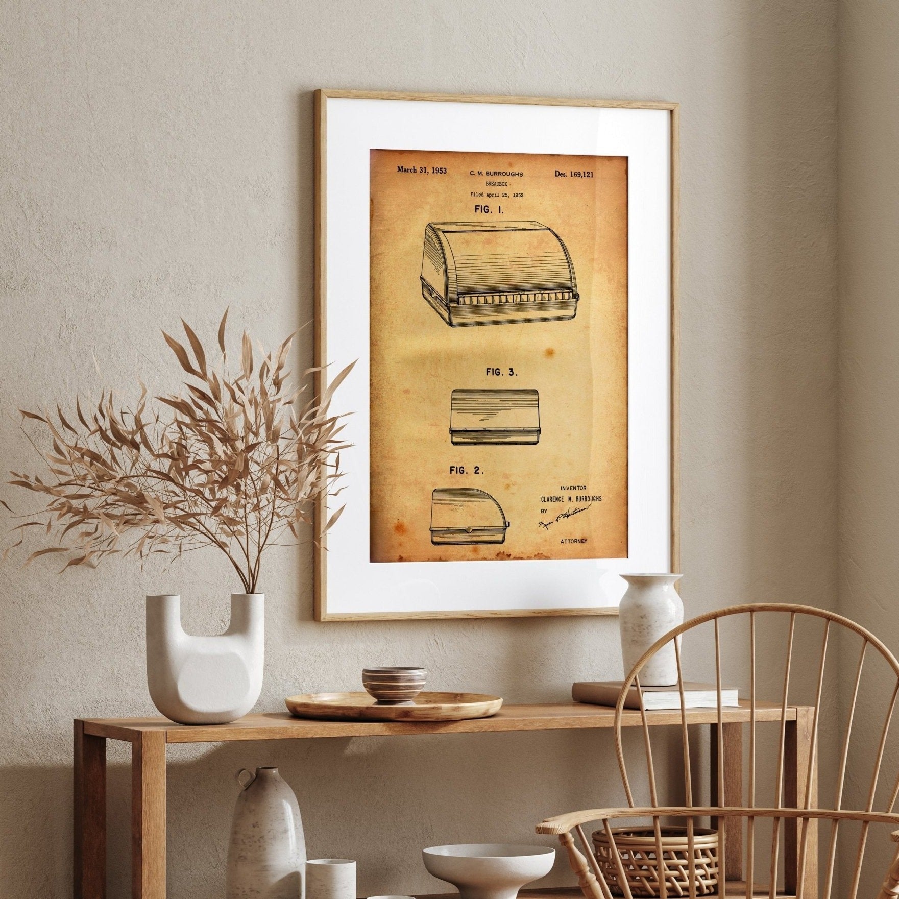 Bread Bin 1953 Patent Print - Magic Posters