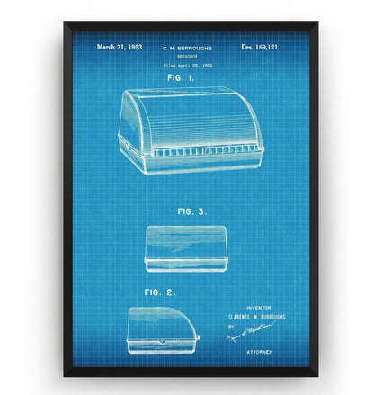 Bread Bin 1953 Patent Print - Magic Posters