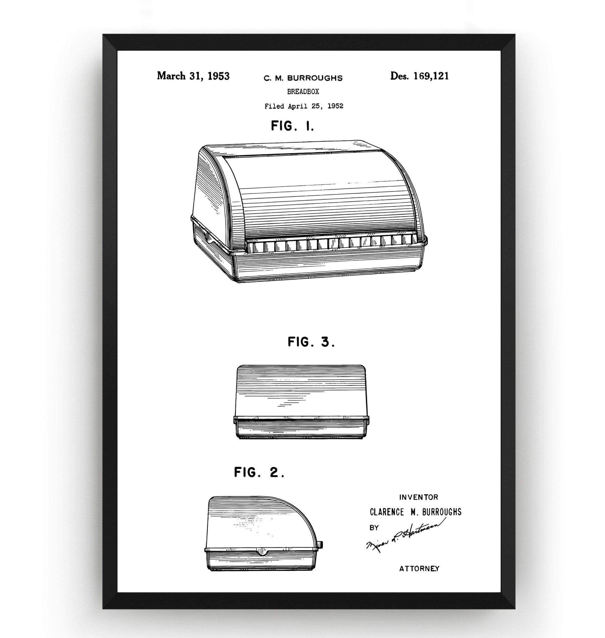 Bread Bin 1953 Patent Print - Magic Posters