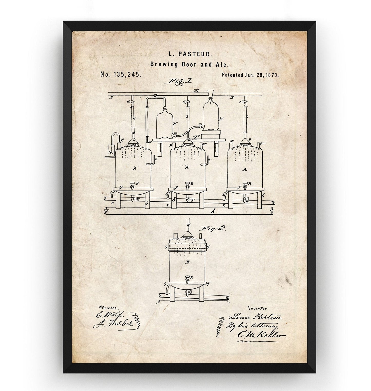 Brewing Beer And Ale Patent Print - Magic Posters