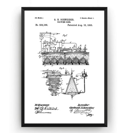 Brewing Beer Patent Print - Magic Posters