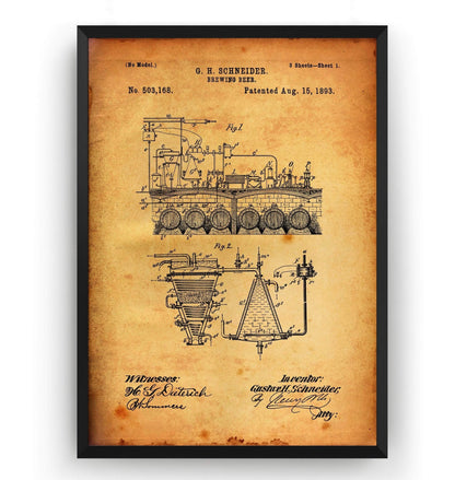 Brewing Beer Patent Print - Magic Posters