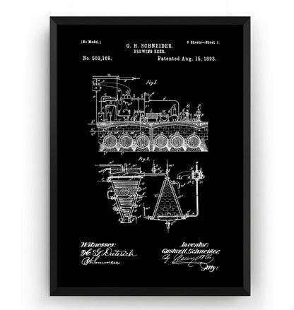 Brewing Beer Patent Print - Magic Posters