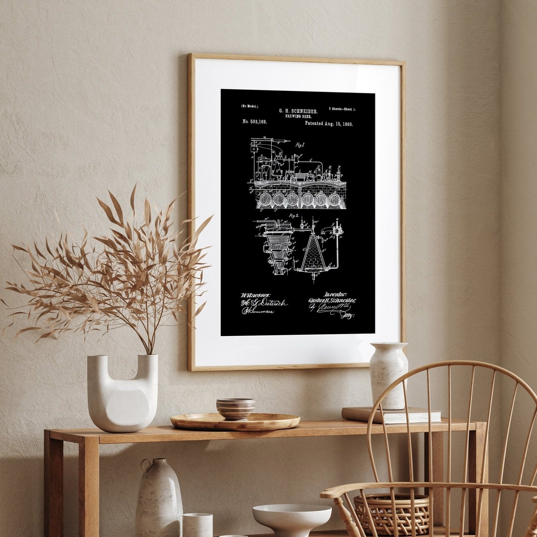 Brewing Beer Patent Print - Magic Posters