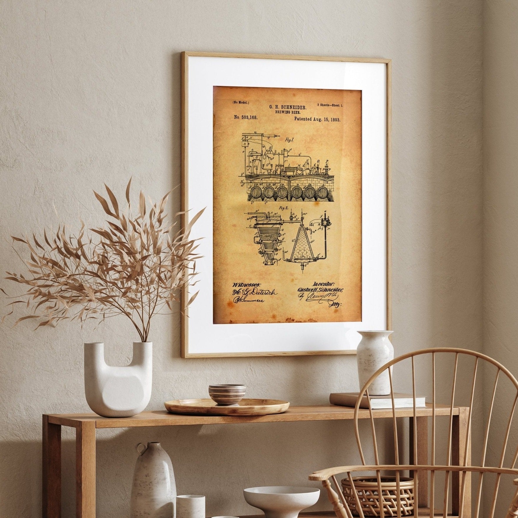 Brewing Beer Patent Print - Magic Posters