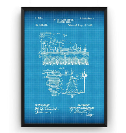 Brewing Beer Patent Print - Magic Posters