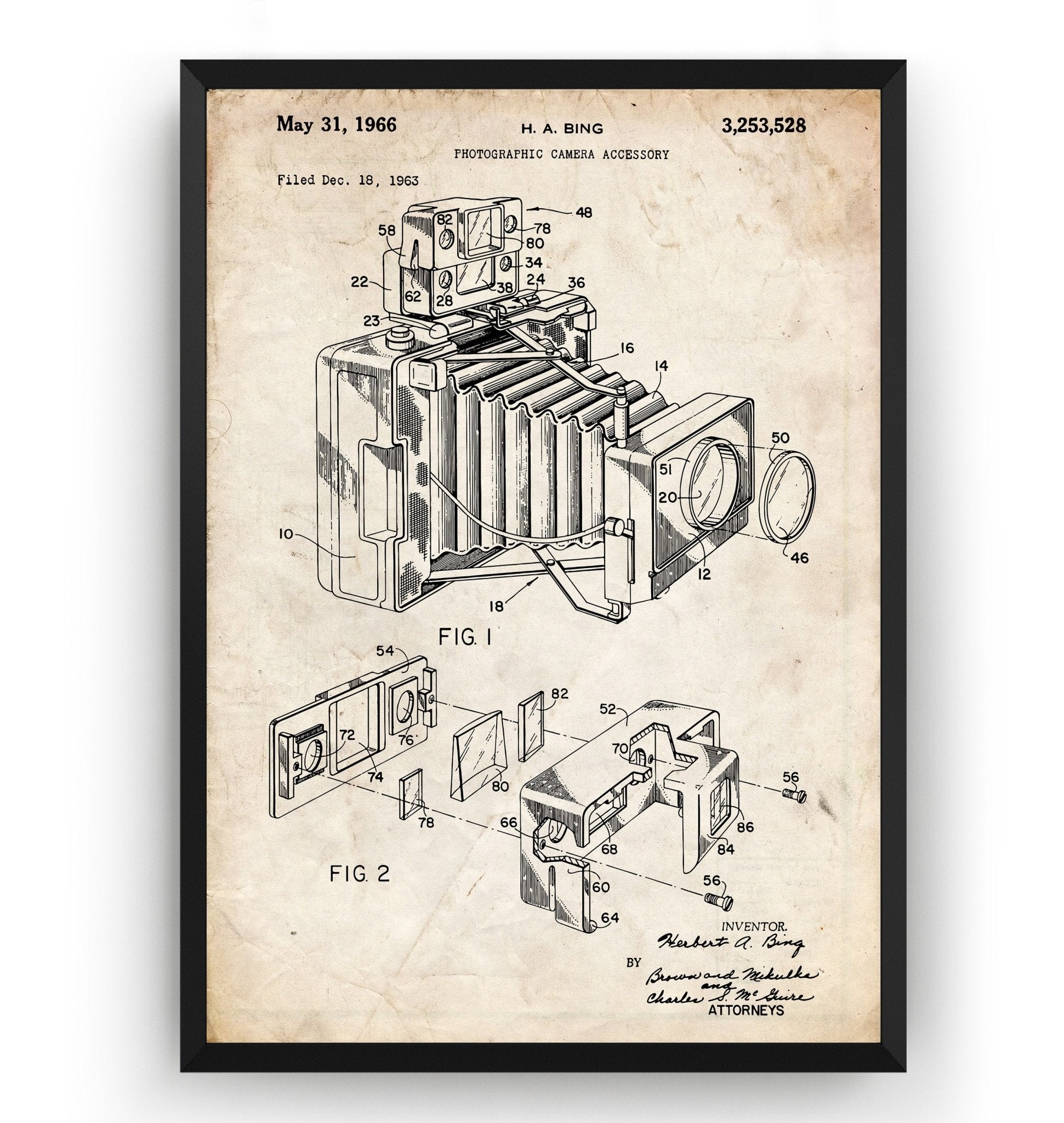 Camera Accessory 1966 Patent Print - Magic Posters