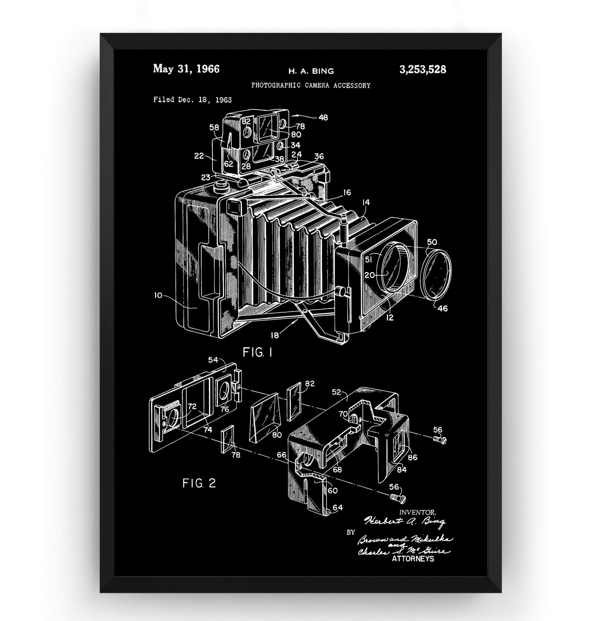 Camera Accessory 1966 Patent Print - Magic Posters