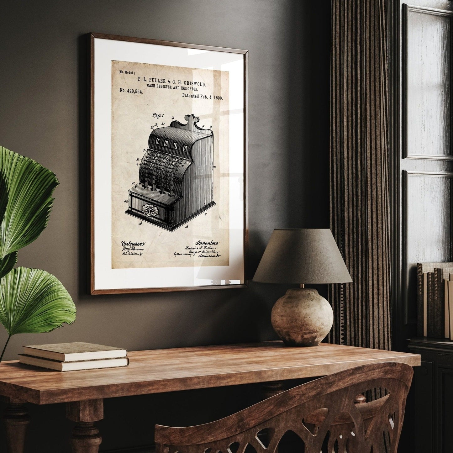 Cash Register 1890 Patent Print - Magic Posters